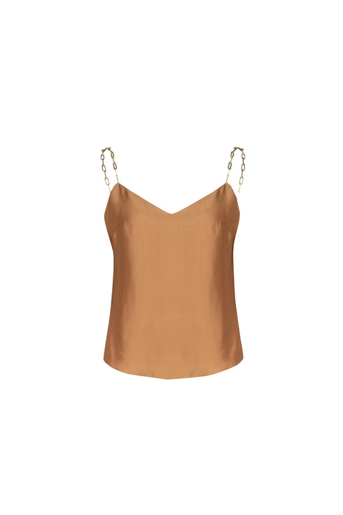 Soft V-Neck Chain Hanging Blouse